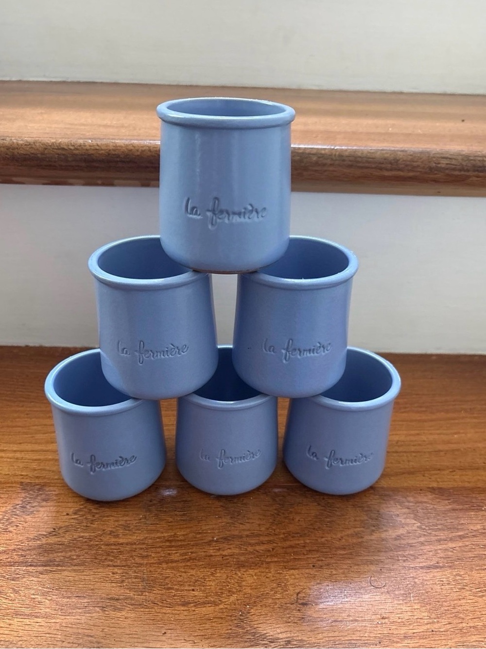 La Fermiere Periwinkle Yogurt Cups - Set of 6